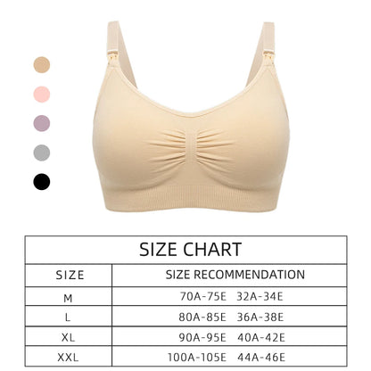 plus Size Seamless Nursing Bra for Women Breathable Maternity Push up Front Closure Underwear Adjustable Straps Wire-Free