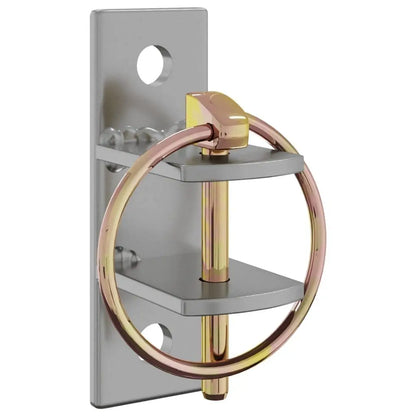 VidaXL W2B Bucket Hook Silver and Brown Galvanized Steel Small and Durable Product Category Hooks