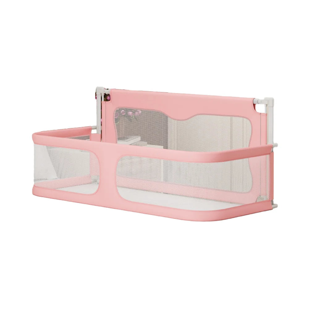 High Quality Breathable Foldable Baby Crib with Bed Rail & Bedside Bed Space-Saving Metal Design for Living Room & Bedroom Use