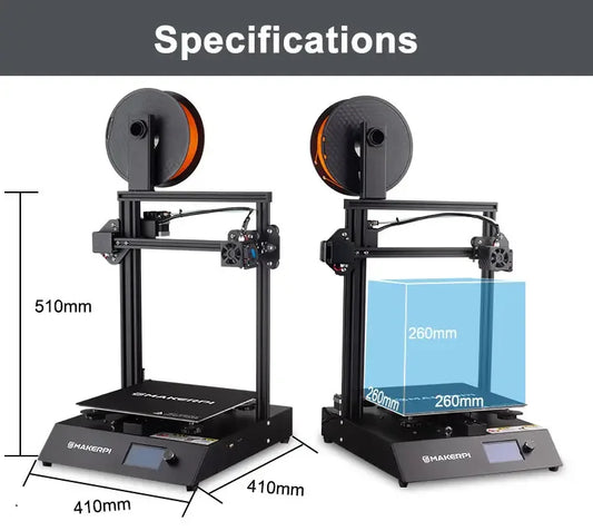 Professional MakerPi P2 FDM 3D Printer Big Size for Kids for Beginner 3D Printing Machine PLA Print