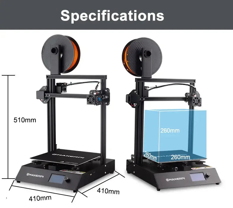 Professional MakerPi P2 FDM 3D Printer Big Size for Kids for Beginner 3D Printing Machine PLA Print