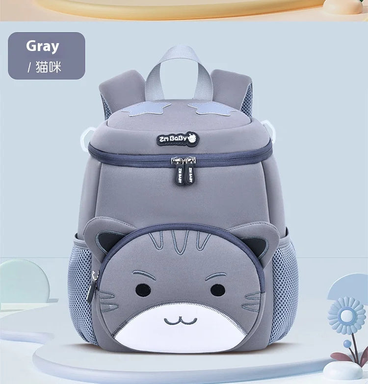 Lightweight Double Shoulder Backpack for Boys Sesame Cartoon Design Kindergarten New Year Gift Mini Diving Material School Bag