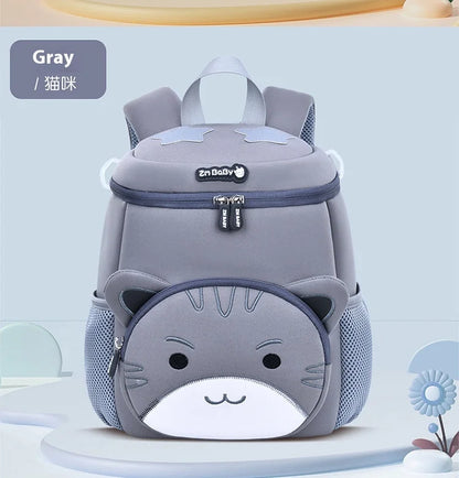 Lightweight Double Shoulder Backpack for Boys Sesame Cartoon Design Kindergarten New Year Gift Mini Diving Material School Bag