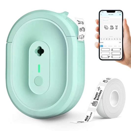 Portable Mini Printer Wireless bluetooth Connection Thermal Label Printer Sticker Machine Suitable for Family Life Office Work
