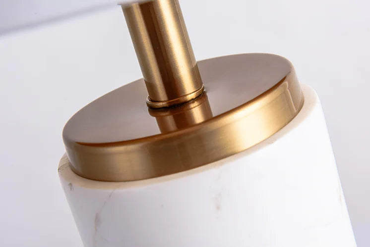 Modern Light Luxury Simple Living Room Coffee Table Bedroom Office Exhibition Hall White Marble Table Lamp