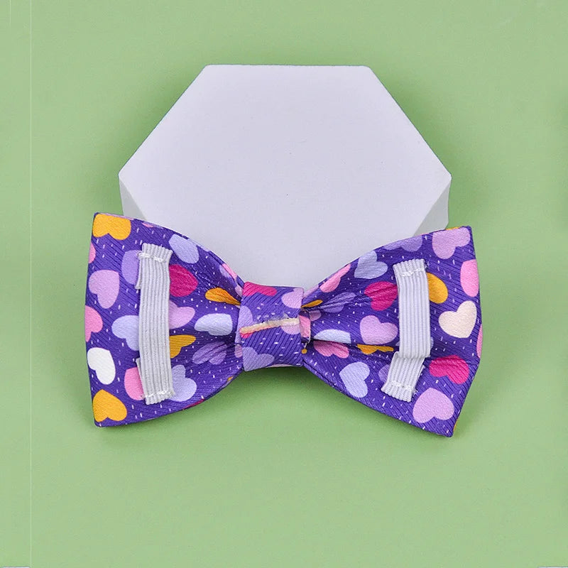 MIDEPET Valentine's Day New Year Gift  Series Colo Blooming Bow Tie Logo Custom Pet Bow Tie Pet Accessories China Factory Outlet