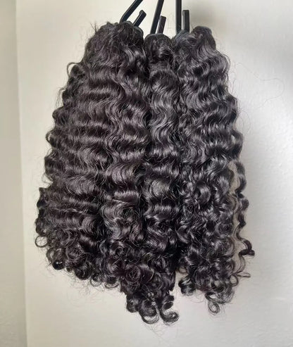 Real Unprocessed Virgin Human Hair Bundles Salon Quality Cuticle Aligned Raw Burmese Curly Bundles Sew in Weave Extensions
