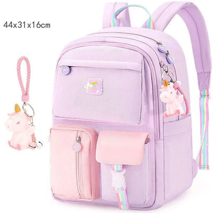 Cartoon Students Children Backpack Girls Schoolbag Lightweight 1-6 Grade School Bag Waterproof Kids Backpack Kawaii Backpack