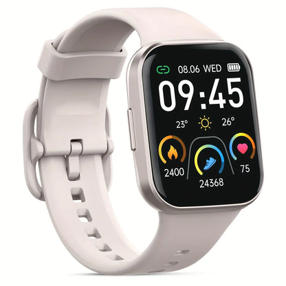 Smartwatch Features a 1.69" HD Color Display, Offers 25 Sports Modes, Includes a Fitness Tracker with Sleep Monitoring, and Is