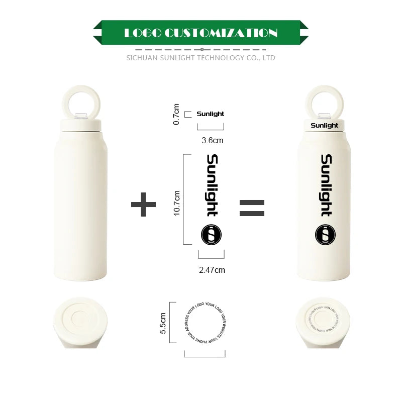 Magsafe Gym Bottle 750ml Sport Drink Bottle 24oz Double Wall Tumbler Stainless Steel Thermos Water Bottle with Magnetic Lid