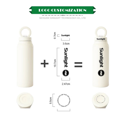 Magsafe Gym Bottle 750ml Sport Drink Bottle 24oz Double Wall Tumbler Stainless Steel Thermos Water Bottle with Magnetic Lid