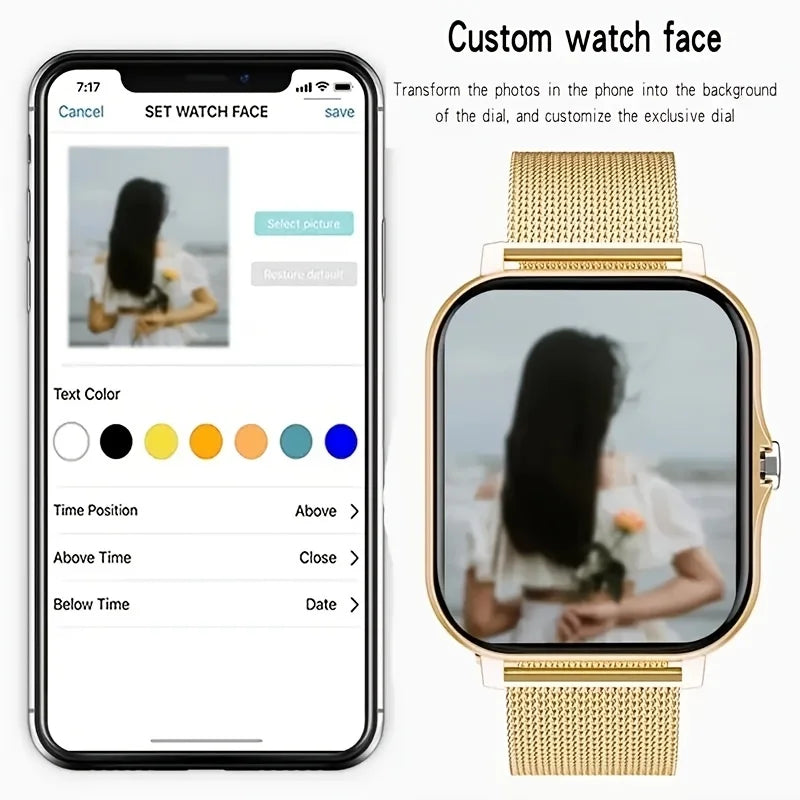 New 180mah Magnetic Charging Full Touch Screen Smartwatch, Wireless Call, Multiple Sport Modes, Music Control, Fashion Sports