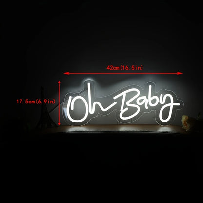 Oh Baby Dimmable 5V USB Acrylic LED Neon Lights Red PVC Lamp Body for Clubs Bars and Indoor Decorations-IP65 Rated