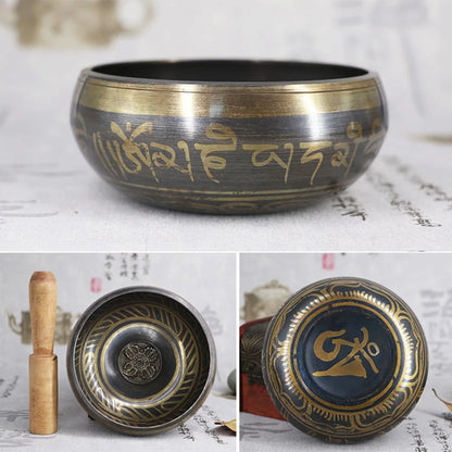 Tibetan Chime Singing Bowl Nepal Tibetan Sing Bowl Handmade Buddha Buddhist Sound Yoga Meditation Healing Copper Singing Bowl