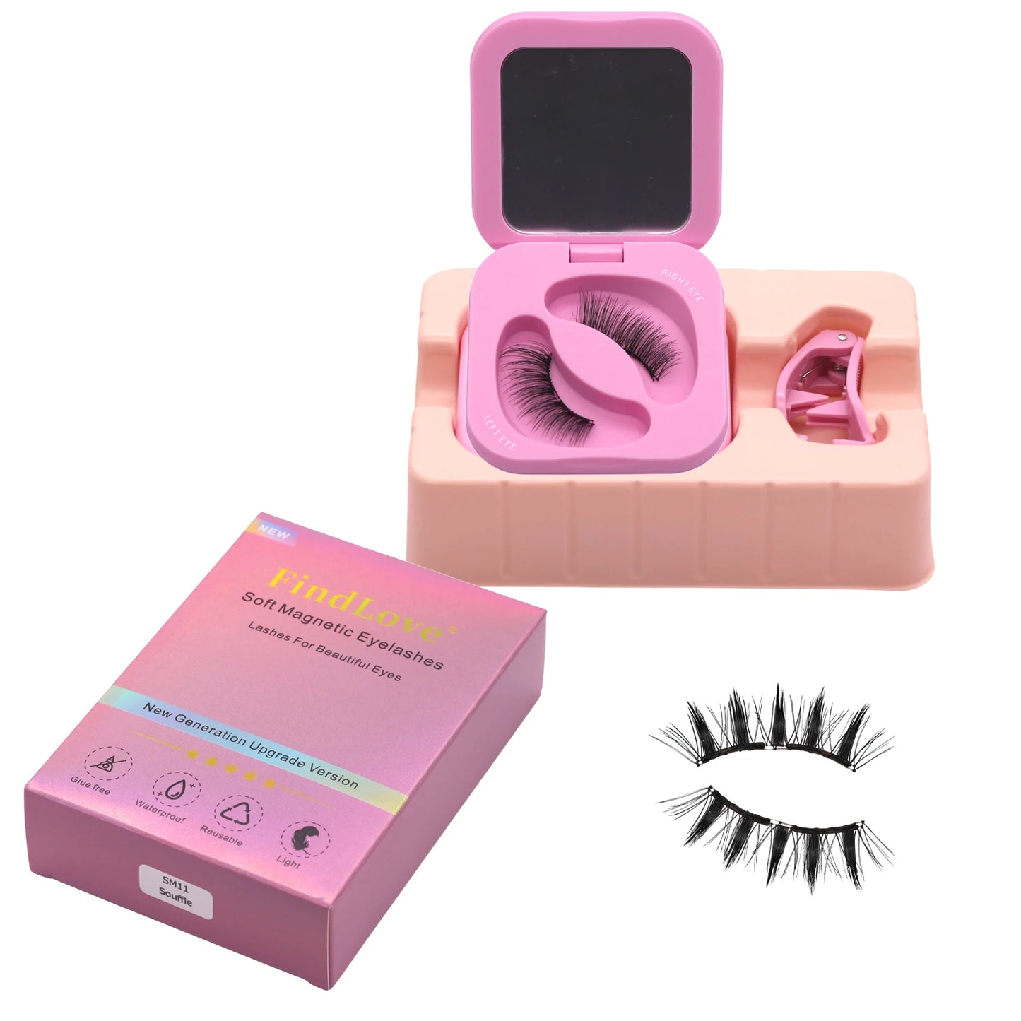 Magnetic Lashes Set Complete Natural Look Hypoallergenic Reusable Magnetic Eyeliner