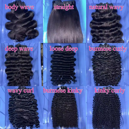 Top Quality Raw Human Hair Extension Cambodian Wavy Burmese Curly Hair Vendor