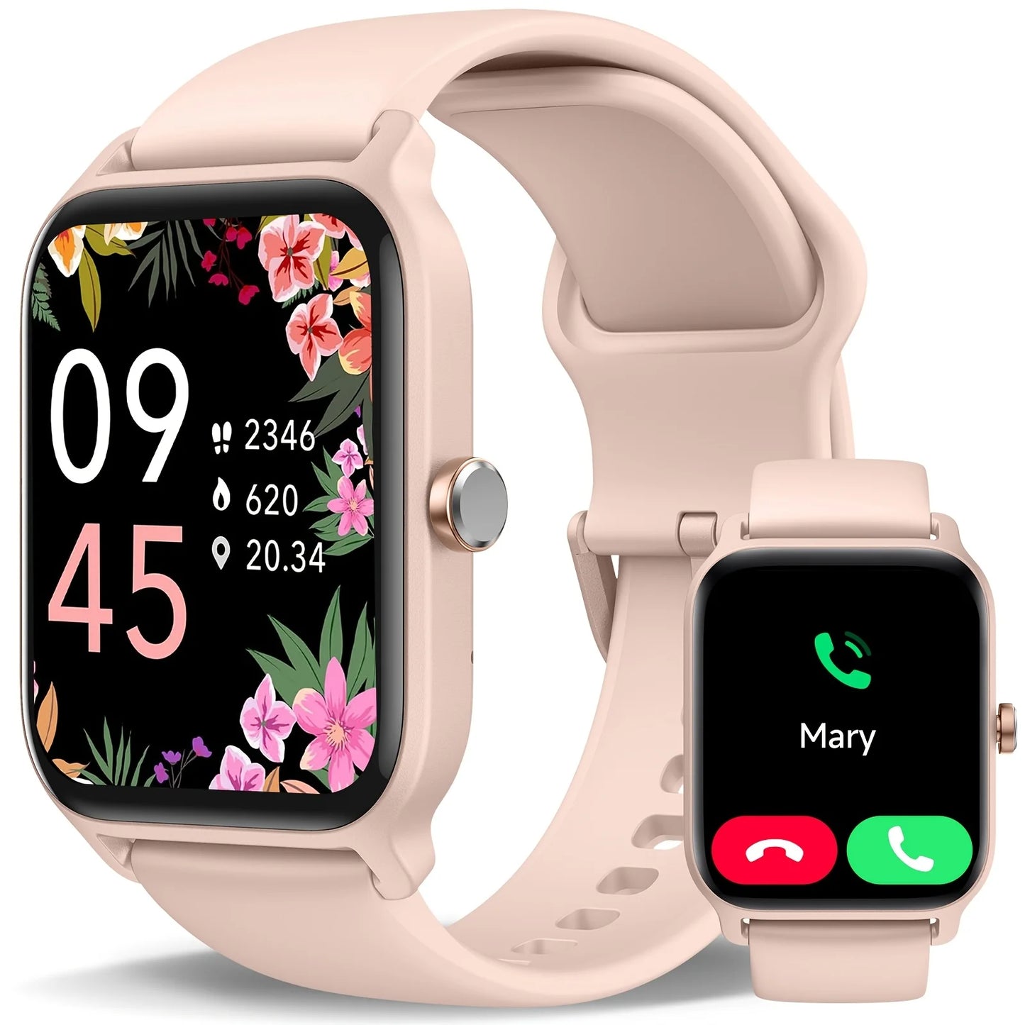 Hot New 2.01-Inch Touchscreen Dual-Strap Smartwatch, Unisex, HD Call Quality, Step & Calorie Tracking, Music & Message
