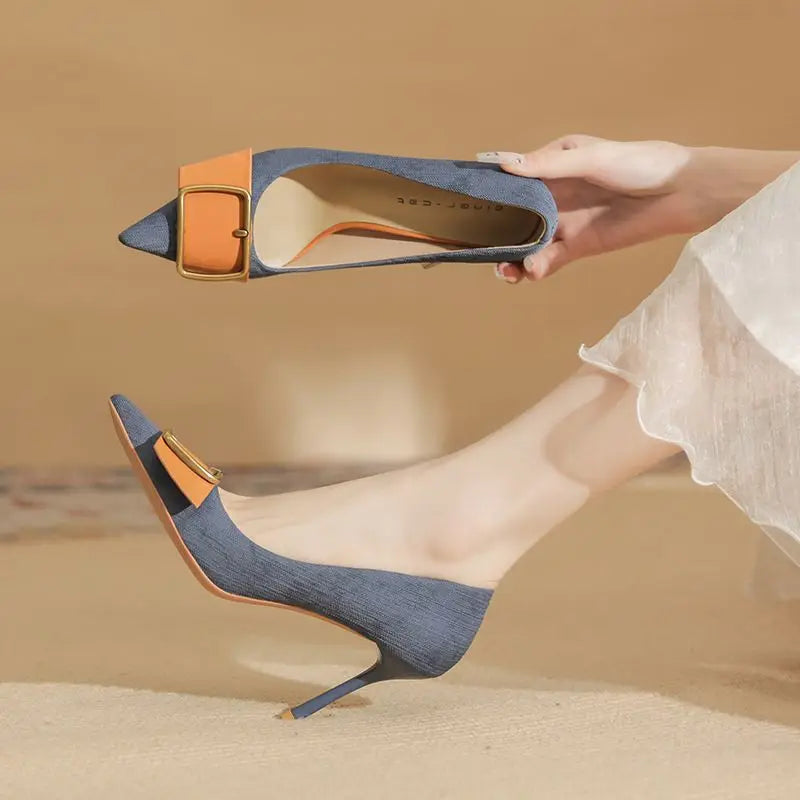 New Color 8CM Talon Haut 2024 Luxury Job Shoe Pump Designer Shoes Women Heels