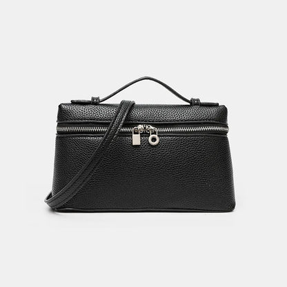 Factory Outlet 2025 New LP Bag L19 Lunch Box Single Zipper PU Small Shoulder Crossbody Portable Simple Fashion Gigi Same Style