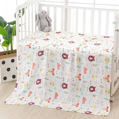 Low Price in Stock 2 Layer Bamboo Cotton Baby Muslin Dream Blanket 47*47 High Quality 100% Cotton Swaddle Muslin Blanket