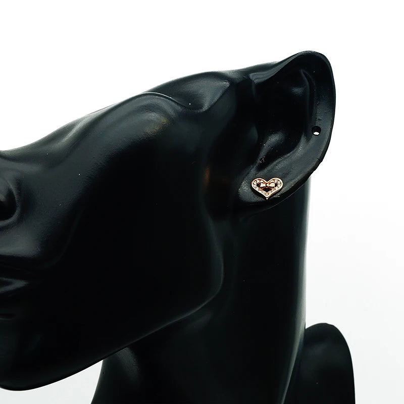 New Jewelry Minimalist Shaped Heart Nimi Small Size Cz Zirconia S925 Silver Stud Earrings for Kids
