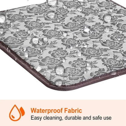 FCJ Electric Adjustable Waterproof Cat and Dog Warming Blanket Winter Pet Heating Pad Bed Mat with Animal Pattern
