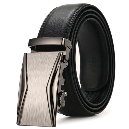 New Men Belts Fashion Pu Alloy Automatic Buckle Belt Business Casual Decoration Belt High Quality Men's Waistband Luxury Brand