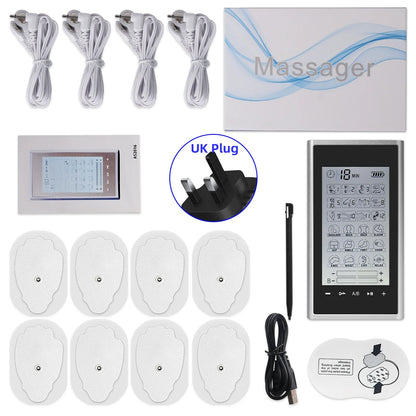 4 Output Channel 24 Modes EMS Eletric Professional Muscle Stimulation Physiotherapy Tens Electrodes Machines Body Massager Pads