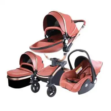 Factory Price Luxury 3-in-1 Travel System Stroller Pushchair Baby Carriage