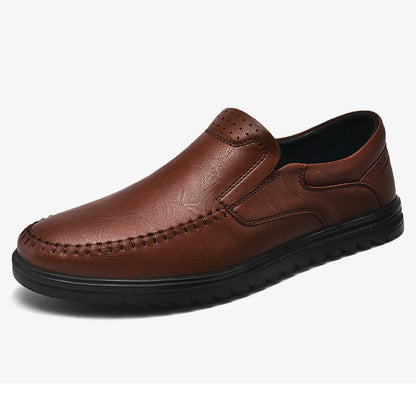 New High Quality Wholesale Moccasin Homme En Cuir Men Black Leather Dress Shoes Slip-on Fashion Brand Cheap Factory Oem