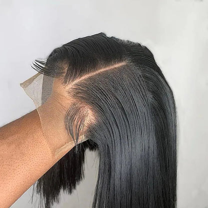 Wholesale 30Inches Bone Straight Human Hair Wig for Glueless Soft Shiny Natural Color 13X4Swiss Lace Front Raw Vietnamese Virgin