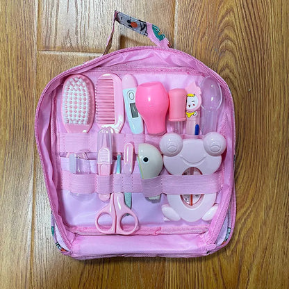 Baby Care Bag Set New Born Baby Products Baby Nasal Aspirator Nail Clipper Thermometer 13 Piece Daily Cleaning Care