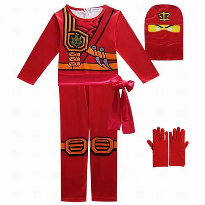 Leg Kids Ninja Cosplay Costume 3 Jumpsuit Set Halloween and Christmas Party Costume Street Costume Ninja