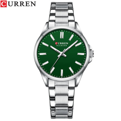CURREN 9090 Women Watches Brand Luxury Fashion Ladies Watch Stainless Steel Femme Waterproof Luminous Original Quartz Wristwatch