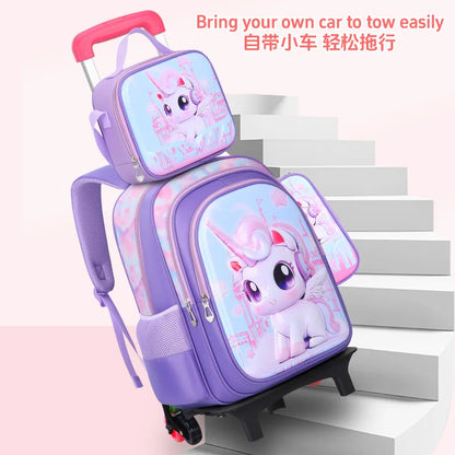 3D Cartoon Children 16 Inch 3PCS School  Bags Set Kids School Backpack  With Pencil Case and Lunch Container for Boy Girl