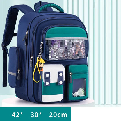 Fashion British Style Students 1-6 Grade School Bags to Reduce the Burden of Lightweight Shoulder Bag Mochila Escolar