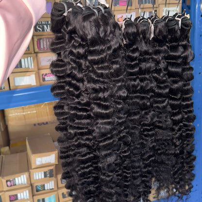 Cuticle Aligned Burmese Curly Virgin Human Hair Bundle Vendors Wholesale 12A Grade Vietnamese Raw Bundle Human Hair