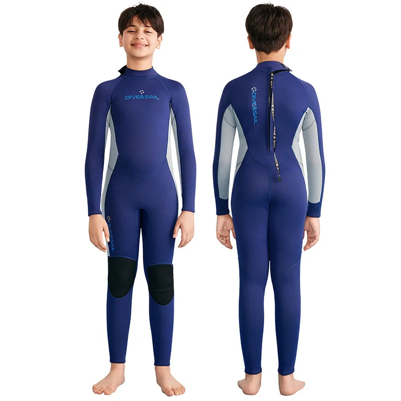 Factory Wholesale Water Sports Surf Beach Swimsuit 2.5mm SCR Neoprene Youth Kids Wetsuit Hooded