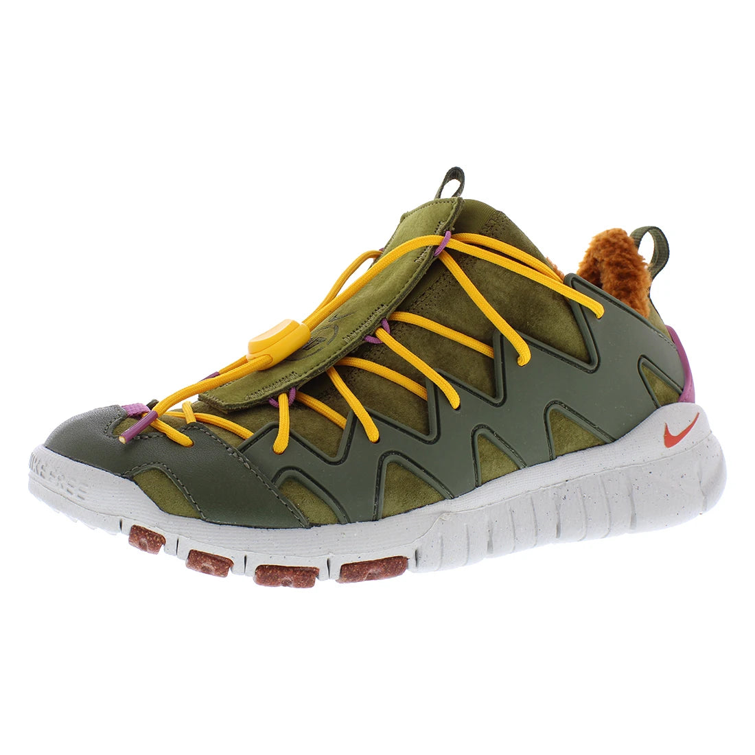Free Crater N7 Unisex Running Shoes in Olive Flak/Habanero Red with Free Trail Boot