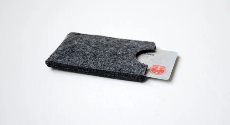 Women's Large Capacity Felt Card Holder Set Simple Fresh Style Storage Bags for Bedding and Card Storage for Living Room