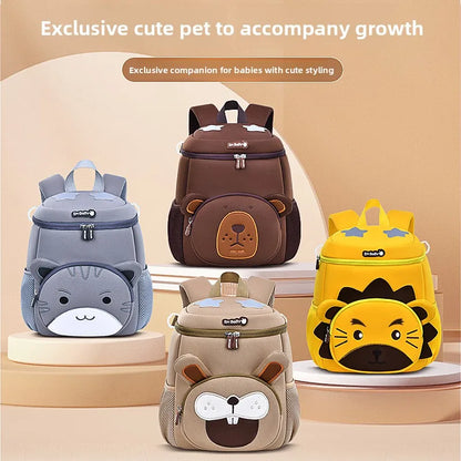 Lightweight Double Shoulder Backpack for Boys Sesame Cartoon Design Kindergarten New Year Gift Mini Diving Material School Bag