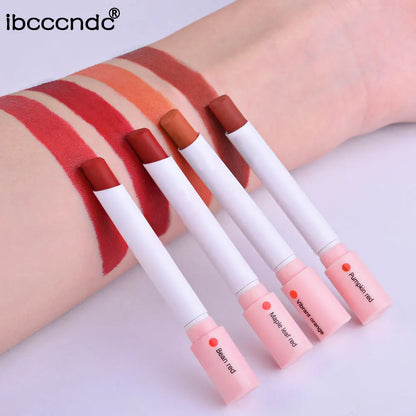 4-Lasting Stick Waterproof Lip Set - Long-Lasting Matte Lipstick with Transparent Finish - Perfect Valentine's Day Gift for Her