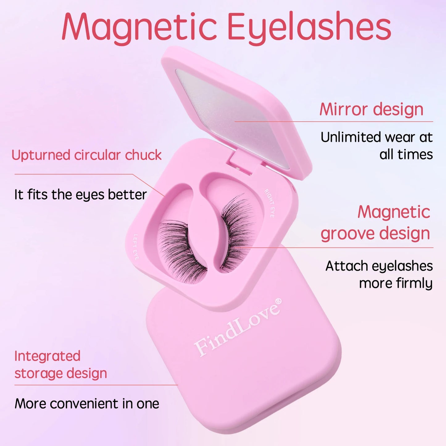 Saft Magnetic Eyelash Kit Hypoallergenic & Waterproof Vegan Magnetic Lashes with Eyeliner Reusable Easy to Apply for Beginners