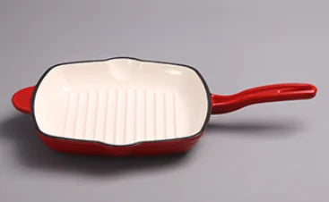 Beyond Classic Design Cast Iron Casserole Dish Enamel Coated Shallow Sea with Durable Metal Construction