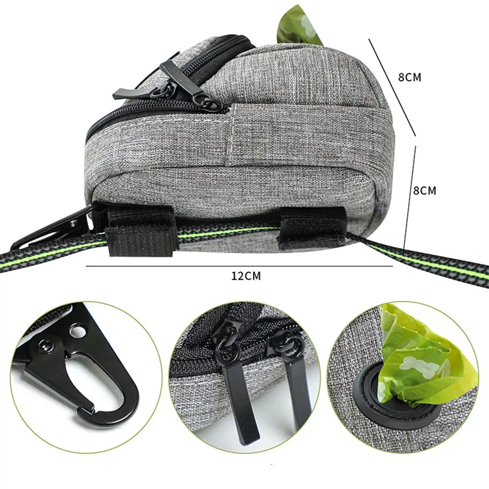 Pet Poop Bags Dispenser Dog Treat Pouch Portable Dog Training Bag Outdoor Travel Dog Poop Bag Durable Pet Accessories
