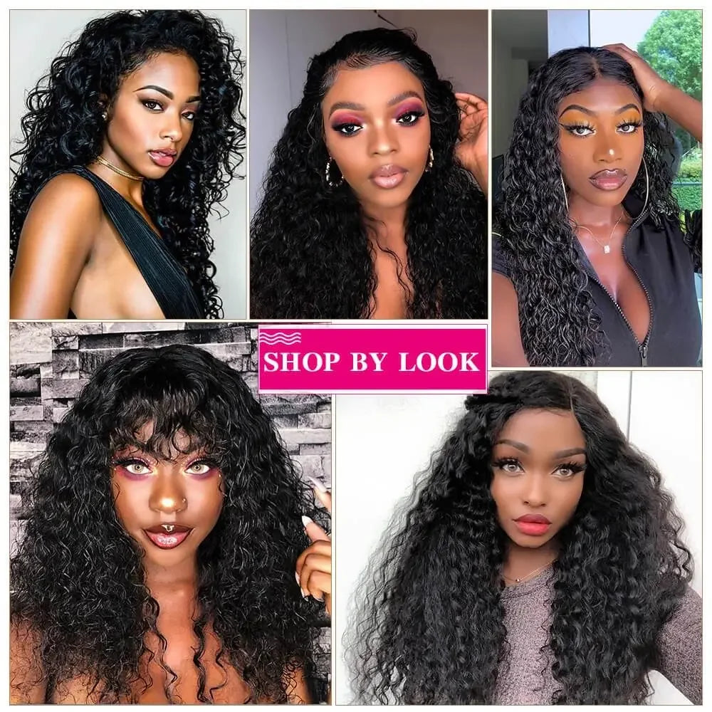 Wholesale 180% Density Kinky Curly Human Hair Wig Cheap Brazilian Human Hair 5x5 HD Transparent Lace Front Wigs for Black Women