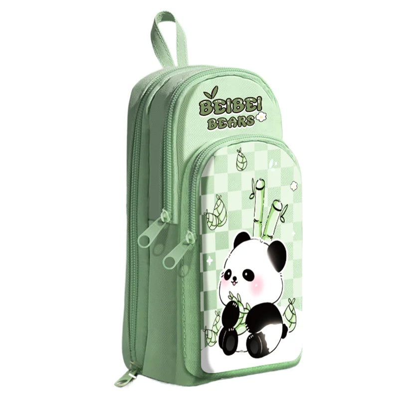 Small Backpack Shaped Panda Pencil case for Gift Cute and Dirt Resistant Pencil Box School Stationery for Kids Student Supplies