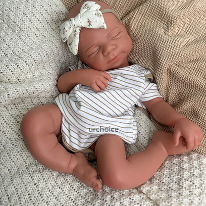 3D Modeling Support 19" Full Silicone Body Reborn Baby Lifelike Open Mouth Fashion Doll Toy for Collectors and Artists