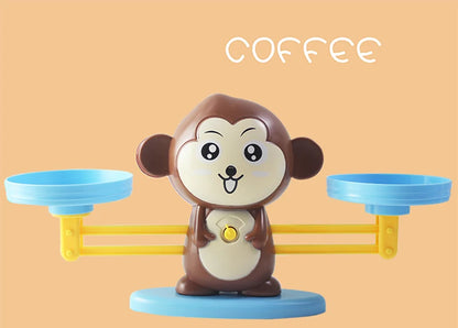 New Montessori Math Toy Monkey Digital Maths Balance Scale Toy Educational Balancing Scale Number Board Game Kids Learning Toys
