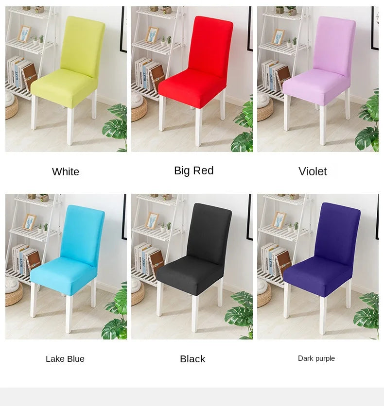 Simple Modern Household Dining Chair Slipcover Half-Pack Stretch Polyester Cover Wear-Resistant and Dustproof